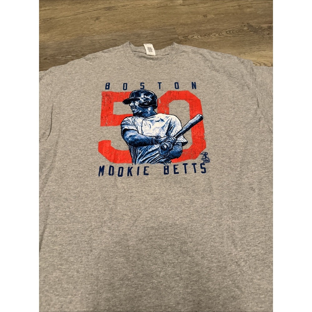 mookie betts t shirt Boston 50 Size 2xl Red Sox Baseball MLB